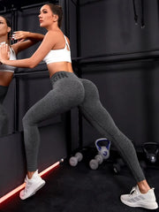 Letter Honey Peach Hip Yoga Pants High Waist Lift Hip Tight Fitness Leggings