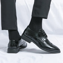 Mens Genuine Leather High Quality Oxford Derby Handmade Men Brogue Shoes