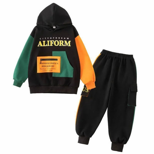 Boys Sweatshirt Sets Autumn New Sport Casual Suits Teen Trends Tops+Pants 2Pcs Spring Kids Tracksuit Outfits Children Clothes
