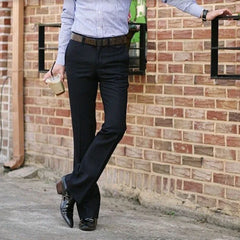 Social Tailoring Tressed Trousers for Men Slim Fit Man Suits Pants Plus Big Size