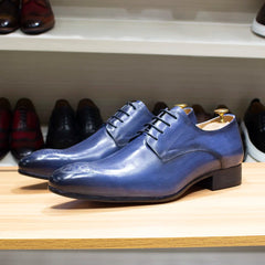 Classic Business Shoes Men Oxford Derby Genuine Leather Pointed Toe Fashion