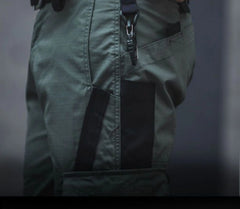 Mens Cargo Shorts Summer Tactical Cropped Trousers Outdoor Waterproof Multi-pocket