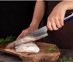 1-9 Piece Kitchen Knives Set Damascus Steel Chef Knife Sharp Cut Vegetables