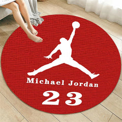 Basketball Star Carpet for Living Room Rugs Camping Picnic Mats Flannel Anti-Slip Rug