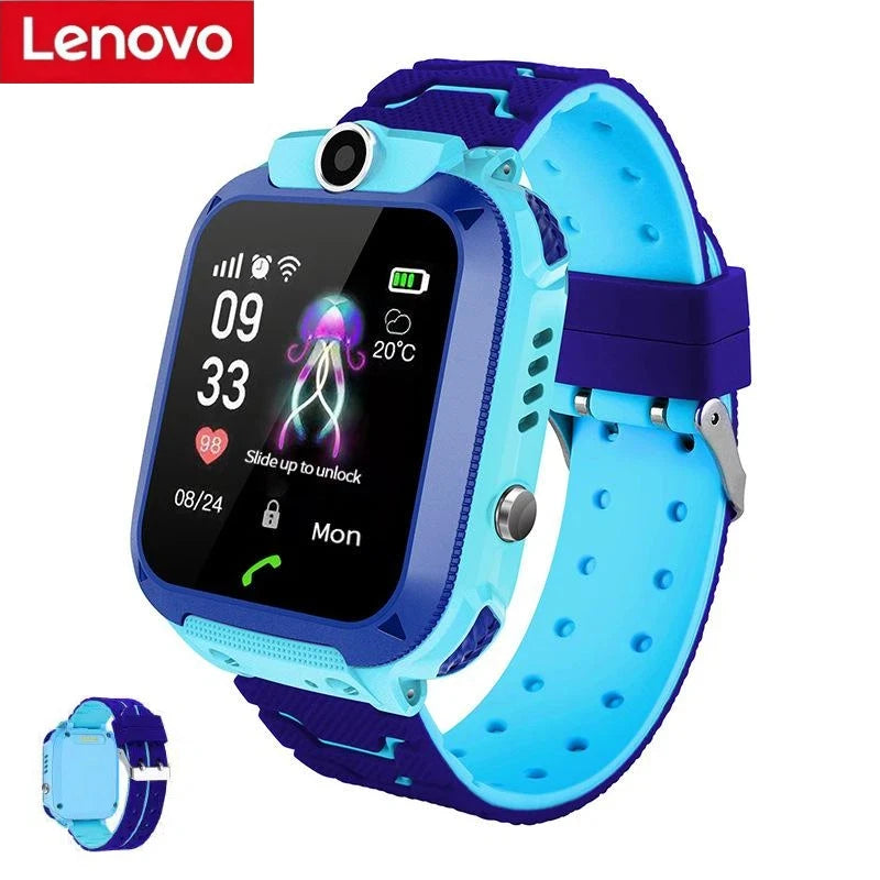 Lenovo 2026 5G Kids Smart Watch Sim Card Call SOS GPS Location Child Smart Watch Camera Waterproof Watch For Boys Girls Present
