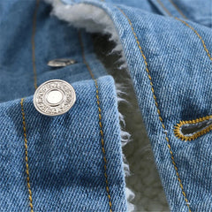 Men Winter Solid Casual Jacket Men's Bomber Denim Jacket Fashion Jean