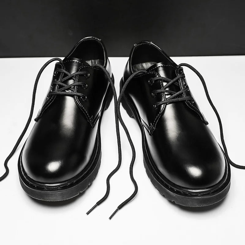 Oxford Mens Dress Shoes lace up fashion Formal Business genuine Leather