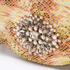 Matching Shoes and Bags: Ladies Snake Shoes Matching Bag Set in Gold Color