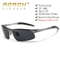 Sunglasses Men Aluminum Magnesium Frame Sport Sun Glasses Driver Retro Goggles