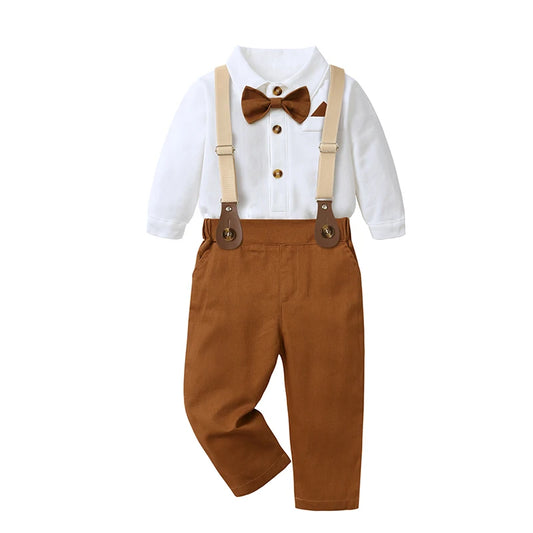 Formal Baby Clothes Boys Sets Cotton Long Sleeve Children's Top and Bottom Clothes Set 2 Pcs Baby Boy Clothes 1-3 Years