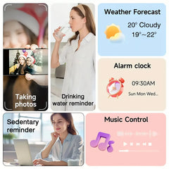 LAXASFIT 2025 New Smart Watch for Men Women Gift Full Touch Screen Sports Fitness Watch Bluetooth Call Digital Smartwatch