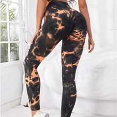 Tie Dye Seamless Leggings Women for Gym Yoga Pants Push Up Workout Sports Leggings