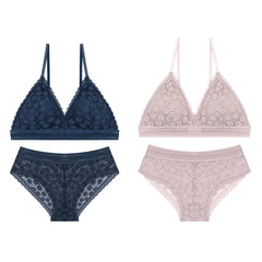 Bra and Panty Set Push Up Seamless Bras Mid Waist Briefs Underwear Sets