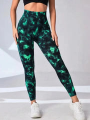 Tie Dye Seamless Leggings Women for Gym Yoga Pants Push Up Workout Sports Leggings