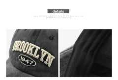 Retro brooklyn Letter Embroidery Baseball Caps Spring Summer Men Women