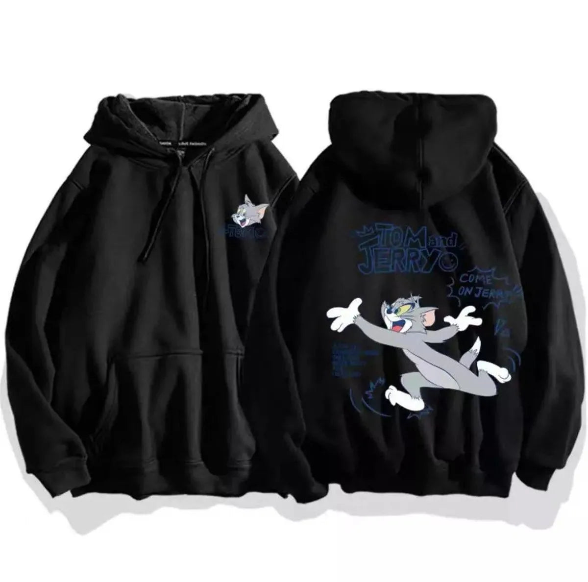 Cute Cartoon Cat Print Hoodie Women Fashion Winter Autumn Mouse Tops Ulzzang