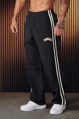 Men's Sports Pants Double Stripe Stitching Casual Fitness Sports Print Gym Loose