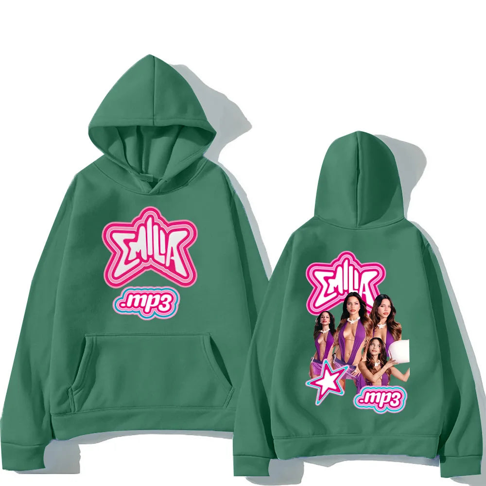 Emilia Mernes Hoodies Album MP3 Tops Clothes Women Pullovers Harajuku
