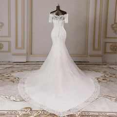 White Bridesmaid Dresses: Wedding dresses for women mermaid dress Party dress