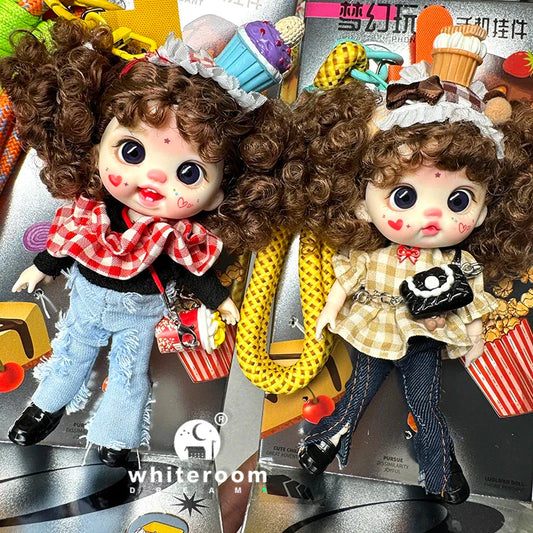 Mini Doll Dolls for girls Labbu doll pocket blyth Boy girl Doll Barbi cry Baby Rainbow Ball jointed doll Mobile phone Decoration