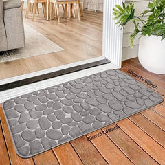 1pc Large kitchen Mat Bathroom Floor Mat Cobblestone Embossed Soft Absorbent