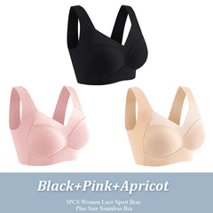 Bras Plus Size Seamless Lace Bra Bralette Backless Lady Brassiere Vest Female