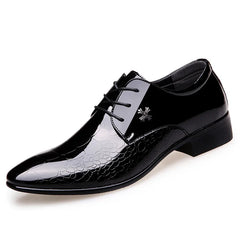 Social Shoe for Men Patent Leather Wedding Shoe Pointed Toe Business Formal