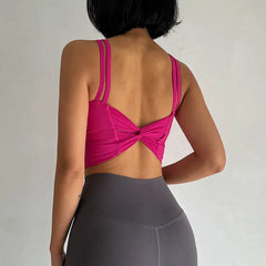 Women's Sports Bras Fitness Top, Sexy Lingerie, Push Up Fixed Pad, Yoga Bra