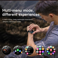 New Men Military Outdoor 1000mAh Battery Smart Watch GPS NFC Watches 3ATM Waterproof Swim 1.7-inch HD Bluetooth Call Smartwatch