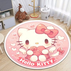 HD Printed Round Carpet for Living Room Bedroom Rugs Camping Picnic