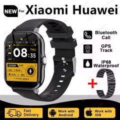 New SmartWatch Men Women 2.02 Amoled BT Call GPS Tracker NFC Sport Waterproof Heart Rate Smart Watch Fitness Tracker