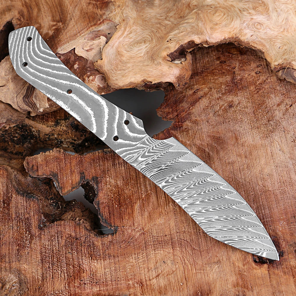Forged Damascus Steel Utility Fruit Knife Blank Blade for Knife Making,Diy Full Tang Ultra