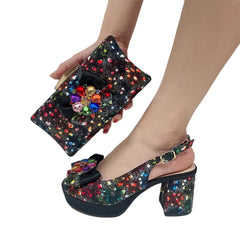 Matching Shoes and Bags: Ladies Italian Sandals and Bag Set Gold Italian Sandals