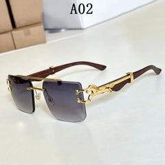 Sunglasses Women Square Rimless Sunglasses For Men Vintage
