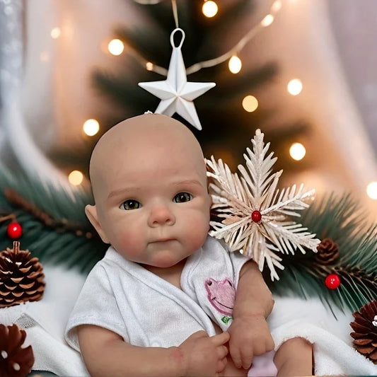 13Inch Bettie Silicone Reborn Doll With Open Mouth & 2 Sets Clothes Handmade Painted Skin Waterproof Reborn Girl Doll