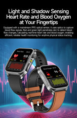 2025 Laser Treatment Three High SmartWatch 1.95" Sapphire Curved Screen ECG+PPG Blood fat Uric Acid Health Diagnosis Smartwatch