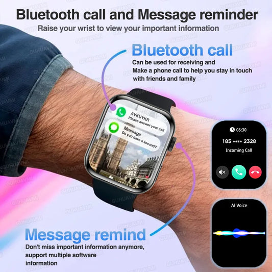 New Series 11 Watch Original Men Women Bracelet AMOLED Display Heart Rate Bluetooth Call GPS Track Waterproof Sports Smartwatch