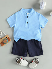2PCS Infant Baby Boy Clothes Set White Short Sleeves T-shirt Shorts Summer Daily Casual Outfit for Toddler Suits