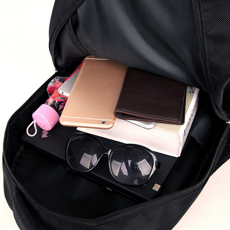 Large-capacity Student School Bag Casual Solid Color Backpack Material Oxford Men New Backpack Multi-functional Simple Bag