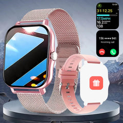 LAXASFIT 2025 New Smart Watch for Men Women Gift Full Touch Screen Sports Fitness Watch Bluetooth Call Digital Smartwatch
