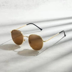 New Fashion Round Women Sunglasses Brand Designer Vintage Men Glasses Metal Frame Eyewear UV400 Gafas De Sol Mujer