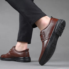 Genuine Leather Formal Men Dress Shoes Luxury Brand Soft Casual Shoes