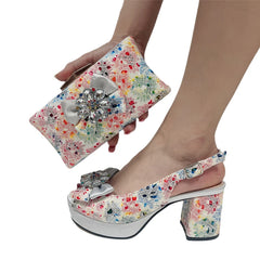 Matching Shoes and Bags: Ladies Italian Sandals and Bag Set Gold Italian Sandals