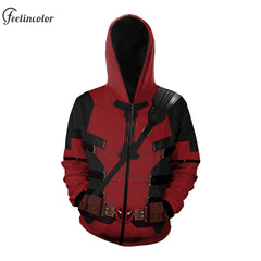 Deadpool Wolverine Hoodie for Men Cosplay Pullover Superhero 3D Printed Hooded