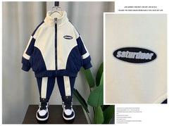 Children's Clothing Set Spring and Autumn Season New Boys and Babies Casual Jackets and Pants 2-piece Set Korean Sportswear