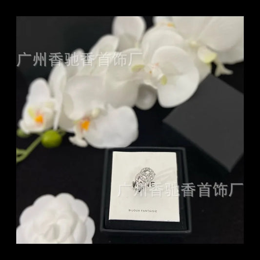 New Versatile Ring Fashion Temperament Diamond Pair Ring Personality Trend Ring