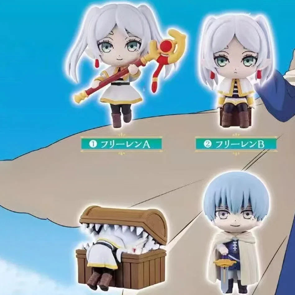 4pcs Frieren: Beyond Journey's End Anime Figure Sitting Fern Action Figures Frieren Noodle Stopper Figure Collection Model Toys