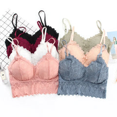 Women's Bra Set Beauty Back Tops Lace Push-up Bras and Panty Sets