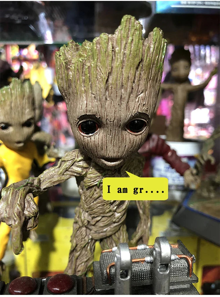 Marvel Guardians Of The Galaxy Groot Statue Model Avengers Cute Baby Tree Man Pvc Anime Action Figure Toys Collection Kids Gift