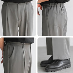 Suit Pants Men Fashion Social Mens Dress Pants Korean Loose Straight Casual Pants